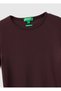 Women's Brown 100% Cotton Crew Neck T-Shirt - 3