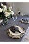 Pearl Velvet Textured Tablecloth Smoked (Napkins Not Included) - 6