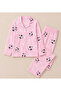 Girl's Cotton Buttoned Long Sleeve Pajama Set - 4