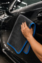 (1 Piece) Microfiber Blue Piping Car Washing, Drying, Car Cleaning Cloth 50X70 cm - 5