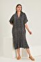V-Neck Pocketed Loose Dress (B22-288B) - 3