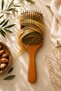 Luxury Hair Lightening Brush Without Bun, Wooden - 4