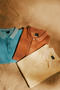 Men's Shrink-Resistant Cotton Fabric Slim Fit Narrow Cut Brick-Beige Roll-Free Polo Collar T-Shirt - 6