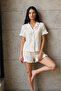Women's V-Neck Comfort Fit Multi-Color Pajama Set - 2
