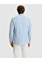 Light Blue Flannel Textured Slim Fit Long Sleeve Shirt 50316751-Vr003 - 5