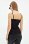 Lace Rope Strap Slim Fit Blouse - 8