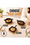 Cast Iron Mini Square Skillet with Wooden Sizzler Plate, 13cm - Perfect for Sizzling and Grilling - 8