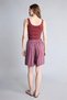 High Waist Wide Leg Striped Elastic Waist Burgundy Shorts L7411Az26Sm - 3