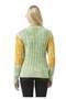 Wp266 Women's Knit Sweater - Color Block Design and Round Neck Cable Knit Sweater |   Daily and Leisure Time - 5