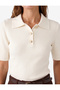 Regular Fit Short Sleeve Polo Neck Knitwear Sweater - 4