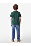Crew Neck Short Sleeve Printed Cotton T-Shirt - 4