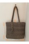 Handmade Paper Rope Knitted Bag, Daily Use Shoulder Bag with Strap, Lined, Pocketed, Snap Fasteners, Gift Bag - 6