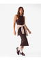 Camisole Cotton Slim Fit Crew Neck Sleeveless Ribbed Bodycon Midi Dress - 3