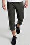 Khaki Lace-Up Standard Fit Active Sports Men's Capri with Zipper Pockets - 83096 - 2