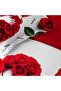 Dowry Gift Valentine's Day Cotton Satin Double Heart Duvet Cover Me You - 2