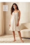 Set of 2 - Intimates Knee Length Night Dress with Straps Assorted Design Cotton - 2