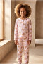 Girl's Cute Edition Teddy Pajama Set Pink - 3