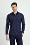 Long Sleeve Slim Fit Slim Fit Printed Cotton Shirt - 2