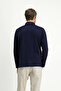 Polo Neck Regular Fit Striped Cotton Sweatshirt - 5
