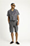 Linen Bermuda with Lace-Up Waist and Cargo Pockets - 8682608545422 - 2
