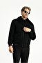 Fur Collar Woolen Bomber Jacket Coat - 3