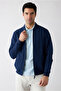 Seasonal Ribbed Bomber Coat with Pockets and Zipper