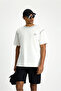 Crew Neck Oversize Cotton Printed T-Shirt - 3