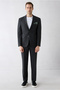 7 Drop Slim Fit Mono Collar Striped Suit - 2