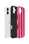 iPhone 16 Plus Vorian Dual Layer Case Raspberry Bold Stripe - 3