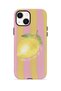 حافظة آيفون 14 بلس فوريان ذات الطبقة المزدوجة باللون الوردي ليمون ميوز