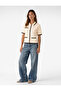 Polo Collar Short Sleeve Pocketed Buttoned Knitwear Cardigan