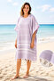 Women's Bathrobe Poncho Cotton Peshtamal Beach Towel - 3