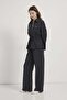 Premium Sleeve Epaulettes, Belted, Zippered Tunic, Elastic Waist Pants Set - 2
