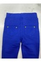 Girl's Cobalt Blue Cotton Leggings Pants - 5