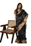 Black Organza Saree - PMM7707 | Black