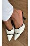 Marea Linen Heelled Slippers Black - 4