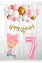 Ballerina Themed My Birthday - Winged Ballerina Girl Foil Balloon Pink Balloon Pink Number Fairy Girl Foil Balloon 1 Year Old