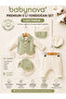 • Babynova Premium 5-Piece Newborn Set - 100% Cotton Muslin White Hospital Release Set - 3
