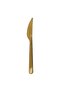 25-Pack Gold Plastic Knives 18 cm Hard Disposable - 6