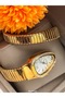 Mother's Day Special Women's Watch, Snake Model, Yellow Color Steel Band, White Dial, in Stylish Box - 3
