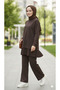 Women's Hijab Clothing Seasonal Modal Fabric Crew Neck Tunic Top and Bottom Set - 3