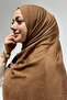 شال من القطن والخيزران بلون القهوة الداكنة من الجاكار
