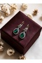 Zircon Stone Water Drop Earrings - 2