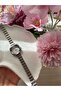 Minimal Metal Women's Wristwatch Round Silver - 3