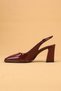 Women's Thick Heeled Patent Leather Luxury Special Production Blunt Toe Evening Dress Shoes Heeled Shoes - 7