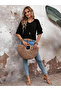    Women's Short Sleeve V-Neck Viscose Blouse - 5