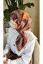 Cotton Soft Lara Pattern Scarf-Orange - 2