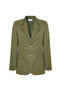 Khaki Linen Blazer Jacket - 6