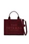 Women's Detachable Strap Zippered Leather Burgundy Shoulder Bag