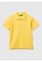 Boy's Yellow Logo Pique Polo T-Shirt